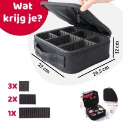 Mmoods Make-up Koffer – Make Up Tas Reizen – Makeup Organizer Verstelbaar -Beautycase Waterdicht – Make-up Tasje Voor Onderweg – Toilettas Voor Cosmetica Zwart 15 Mmoods Make-up Koffer – Make Up Tas Reizen – Makeup Organizer Verstelbaar -Beautycase Waterdicht – Make-up Tasje Voor Onderweg – Toilettas Voor Cosmetica Zwart -Cosmetica Serie Winkel 1200x1200 1221