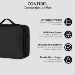 Cosmetica Koffer - Make-up Koffer Met Verstelbare Vakken - Visagie En Nagelstyliste Beauty Koffer - 40x30x14CM -Cosmetica Serie Winkel 1200x1200 1227