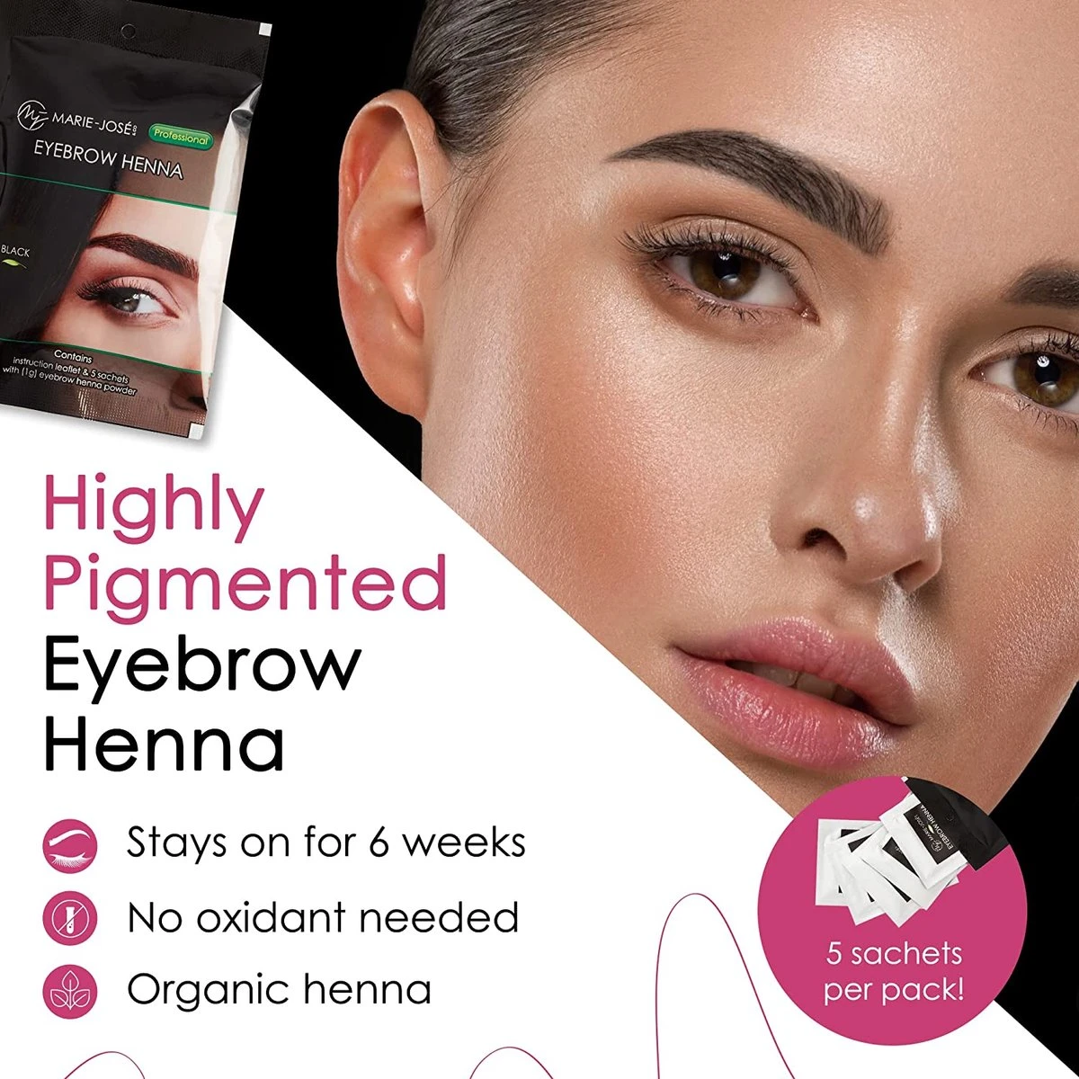 Henna Wenkbrauwverf Zwart | Henna Brows |Geschikt Voor Minstens 25 Toepassingen 7 Henna Wenkbrauwverf Zwart | Henna Brows |Geschikt Voor Minstens 25 Toepassingen - Afbeelding 5