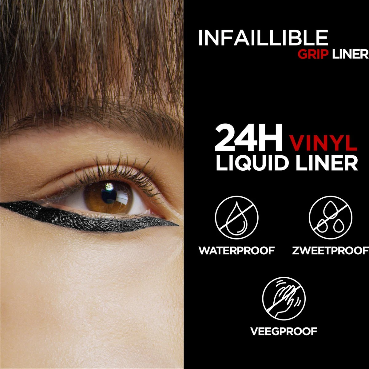 L'Oréal Paris Infailible Gip 24h Vinyl Liquid Liner Zwart - 3ml 6 L'Oréal Paris Infailible Gip 24h Vinyl Liquid Liner Zwart - 3ml - Afbeelding 4