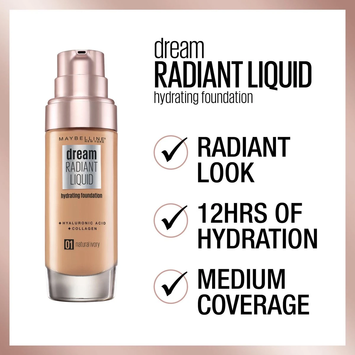 Maybelline Dream Radiant Liquid - 054 Toffee - Foundation Geschikt Voor De Droge Huid Met Hyaluronzuur - 30 Ml 17 Maybelline Dream Radiant Liquid - 054 Toffee - Foundation Geschikt Voor De Droge Huid Met Hyaluronzuur - 30 Ml - Afbeelding 16