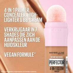 Maybelline New York - Instant Anti-Age Perfector 4-in-1 Glow - Deep - Primer, Concealer, Highlighter En BB-Cream In één - 20 Ml -Cosmetica Serie Winkel 1200x1200 450