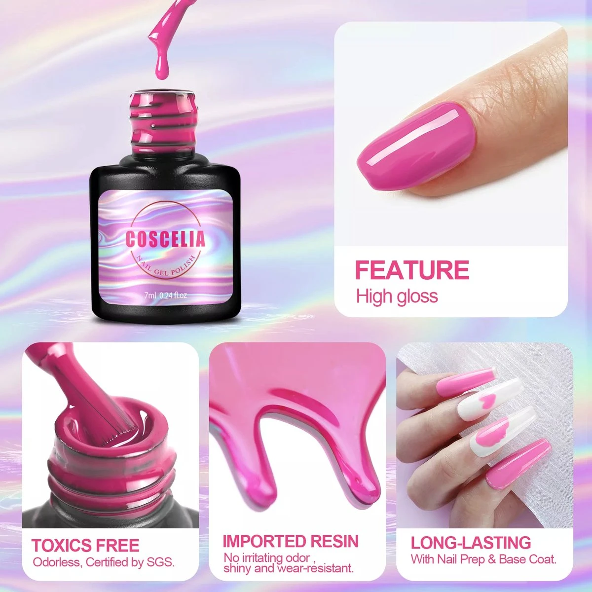 Royala H - Gellak Starterspakket + Inclusief Portable UV LED Lamp + Met 6 Verschillende Gellak Kleuren - Gellak Lamp – Topcoat - Basecoat - Alle Benodigdheden In Eén 8 Royala H - Gellak Starterspakket + Inclusief Portable UV LED Lamp + Met 6 Verschillende Gellak Kleuren - Gellak Lamp – Topcoat - Basecoat - Alle Benodigdheden In Eén - Afbeelding 6