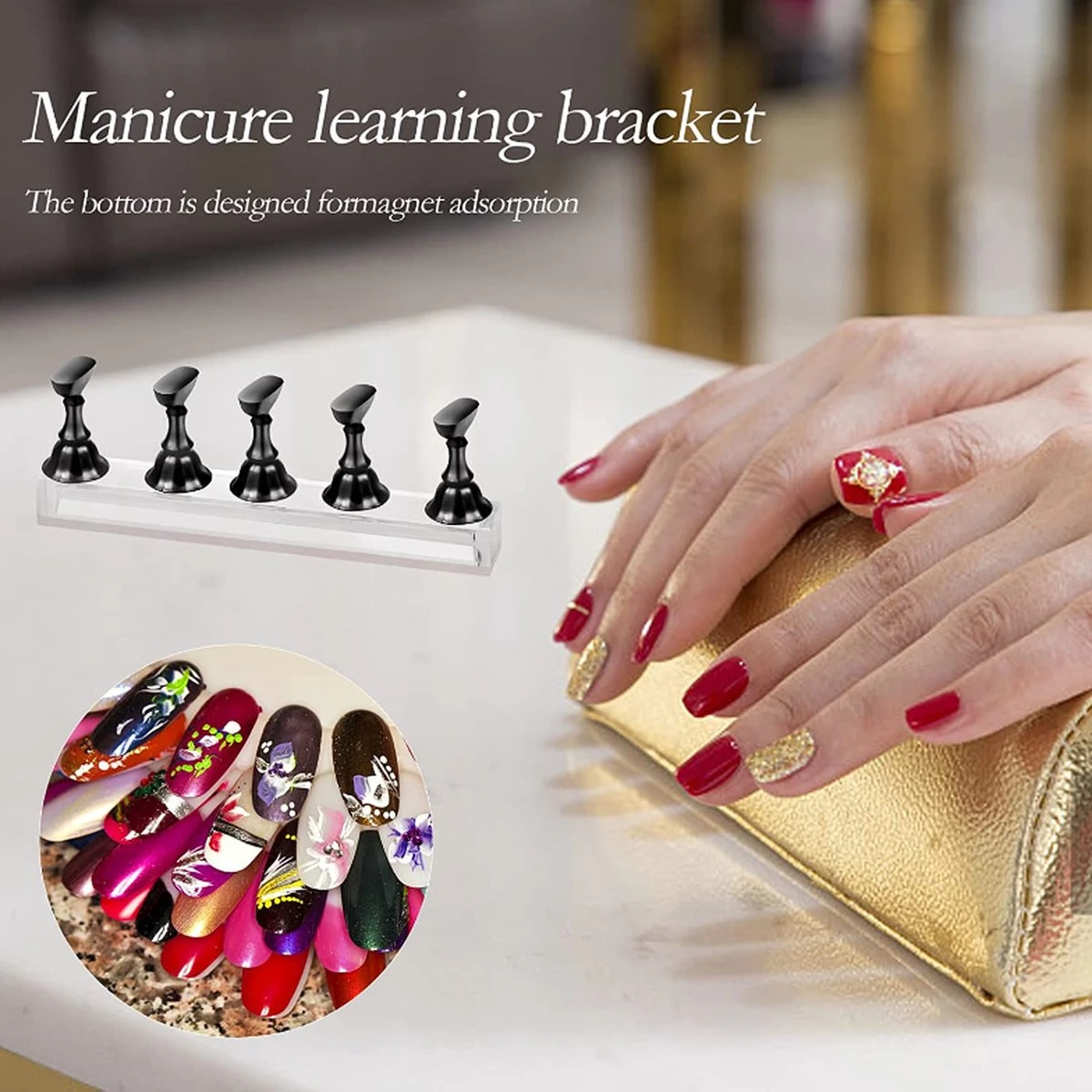 Merkloos Nailtrainer Oefenhand Voor Nagels 12-delige Set - Acryl Nagels Starterspakket - Starter Kit Nagel Display Magnetische Waaier – Kunstnagels Plaknagels - Nail Art Set - Uv Lamp Gelnagels Houd 7 Merkloos Nailtrainer Oefenhand Voor Nagels 12-delige Set - Acryl Nagels Starterspakket - Starter Kit Nagel Display Magnetische Waaier – Kunstnagels Plaknagels - Nail Art Set - Uv Lamp Gelnagels Houd - Afbeelding 5