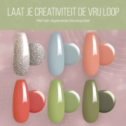 Lovae Cosmetics Gellak - 6-delige Set - Gel Nagellak - Coral Green - Gellac - 8ML -Cosmetica Serie Winkel 1200x1200 848