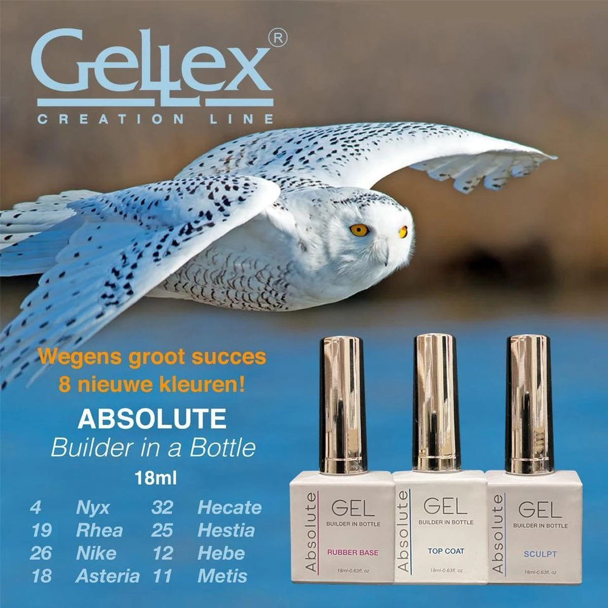 Gellex - SET Absolute Builder Gel In A Bottle #32 ''Hecate'' - Gel Starterspakket 3x18ml - Gel Nagellak Set- Gel Nagels 4 Gellex - SET Absolute Builder Gel In A Bottle #32 ''Hecate'' - Gel Starterspakket 3x18ml - Gel Nagellak Set- Gel Nagels - Afbeelding 2