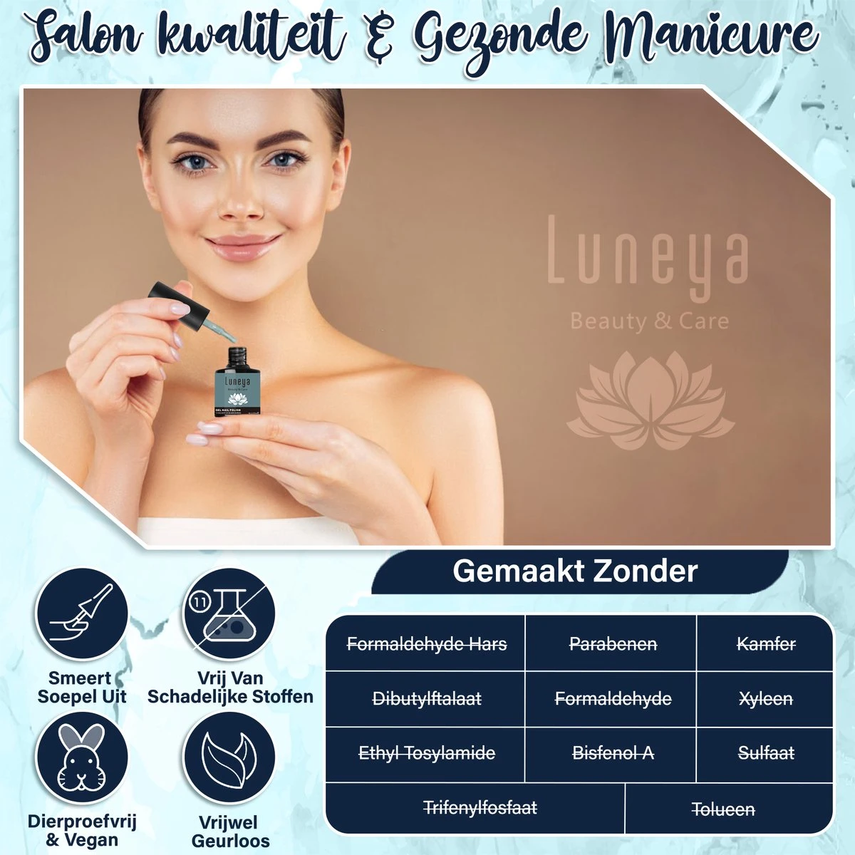 Luneya Gellak - Hidden Blossom Edition - 6-Delige Gellak Starterspakket - Gel Nagellak 7 Luneya Gellak - Hidden Blossom Edition - 6-Delige Gellak Starterspakket - Gel Nagellak - Afbeelding 5