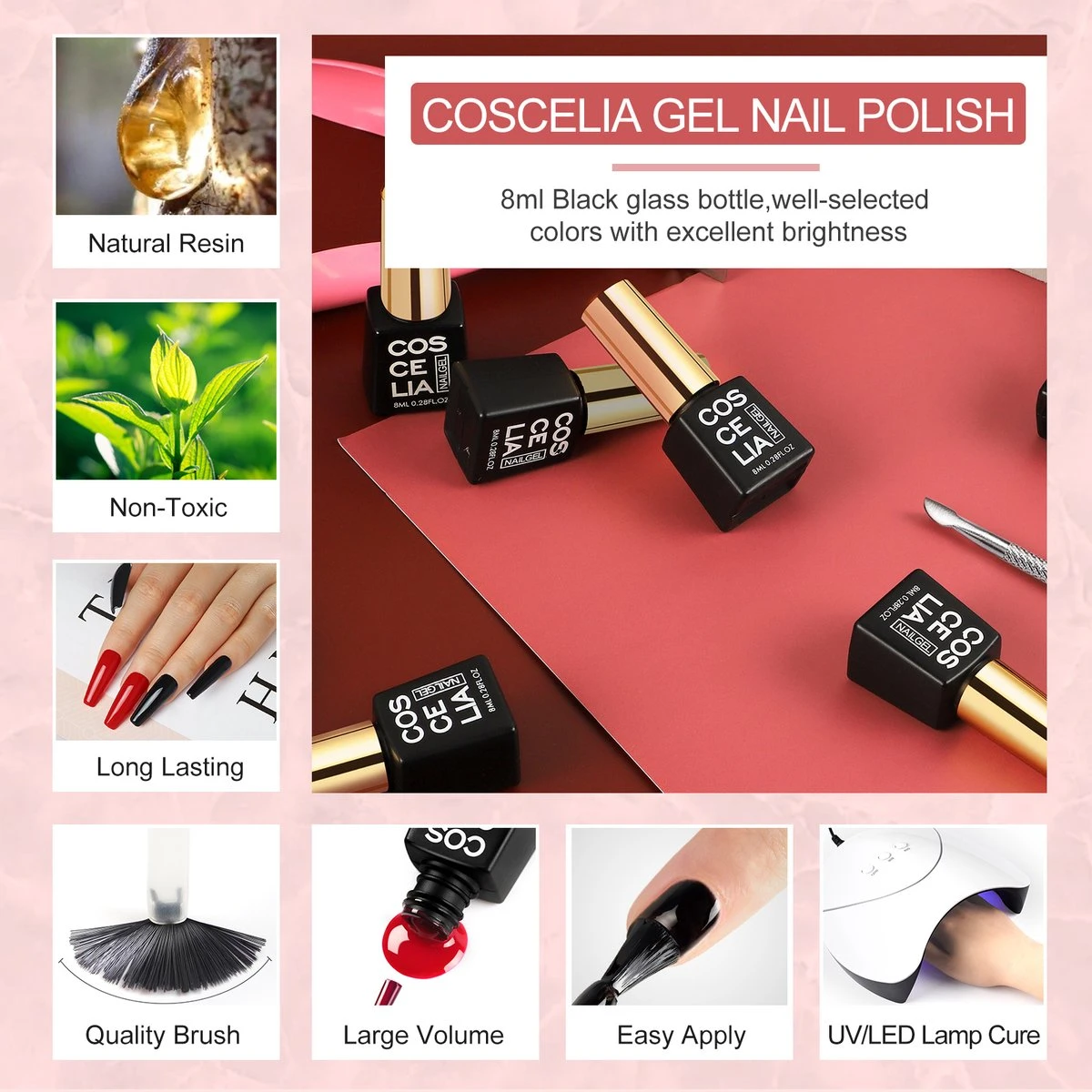 Royala D1 Gellak Starters Pakket + Inclusief UV LED Lamp + 10 Verschillende Gellak Kleuren - Gellak Lamp – Gellac Set - Alle Benodigdheden In Eén - Uitgebreid 62-Delig Pakket- Gel Polish Set - Gellak Set - UV LED Lamp 8 Royala D1 Gellak Starters Pakket + Inclusief UV LED Lamp + 10 Verschillende Gellak Kleuren - Gellak Lamp – Gellac Set - Alle Benodigdheden In Eén - Uitgebreid 62-Delig Pakket- Gel Polish Set - Gellak Set - UV LED Lamp - Afbeelding 6