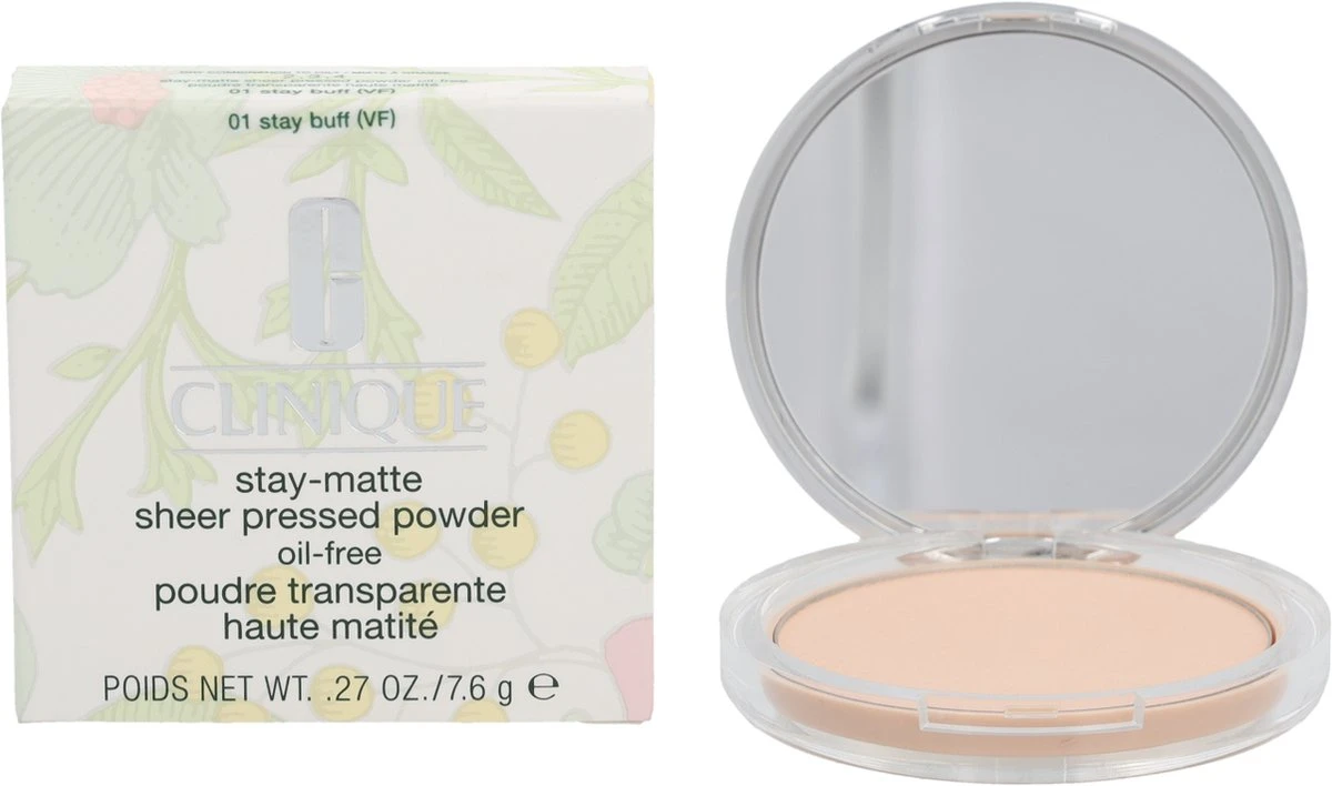 Clinique - STAY MATTE SHEER Powder 01-stay Buff 7.6 Gr 4 Clinique - STAY MATTE SHEER Powder 01-stay Buff 7.6 Gr - Afbeelding 2
