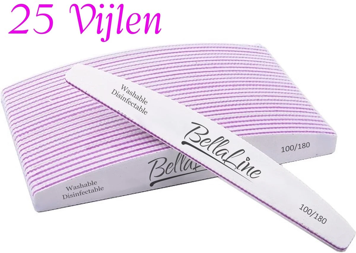 BellaLine - 25 Nagelvijlen - Kunstnagels - Moonvijl - Zebra Vijl - Nagelvijl - Nagels - Nail Art - Nagelverzorging - Nepnagels - Acrylnagels - Gelnagels - Nails - Moon - UV Nagel Gel - Zachte Vijl 100/180 - Nagel Vijl 3 BellaLine - 25 Nagelvijlen - Kunstnagels - Moonvijl - Zebra Vijl - Nagelvijl - Nagels - Nail Art - Nagelverzorging - Nepnagels - Acrylnagels - Gelnagels - Nails - Moon - UV Nagel Gel - Zachte Vijl 100/180 - Nagel Vijl
