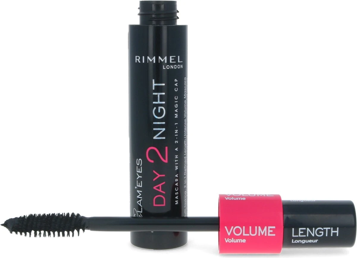Rimmel London Day2Night 2-in-1 Mascara Voor Een Dag- En Avondlook - 001 Black 9 Rimmel London Day2Night 2-in-1 Mascara Voor Een Dag- En Avondlook - 001 Black - Afbeelding 7