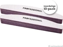 Professionele Nagelvijl 10 Pcs - Moon #180/240 - Top Kwaliteit - Gratis Verzending