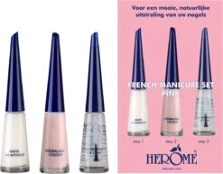Herome French Manicure Set Pink - Complete Set In 3 Stappen Een French Manicure - Met Een Pink Kleurlak, Een Witte Nagellak Voor De Nagelranden En Een Top Coat - 3x10ml. -Cosmetica Serie Winkel 1200x938 1