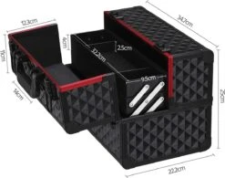 Make-upkoffer, Kapperskoffer, Cosmeticakoffer, Lege Nagelkoffer, Multikoffer, Afsluitbaar Voor Nageldesign/massageolie/fotoapparatuur, 34,7 X 22,2 X 25 Cm , Volledig Zwart HM-YAHEE-411233 17 Make-upkoffer, Kapperskoffer, Cosmeticakoffer, Lege Nagelkoffer, Multikoffer, Afsluitbaar Voor Nageldesign/massageolie/fotoapparatuur, 34,7 X 22,2 X 25 Cm , Volledig Zwart HM-YAHEE-411233 -Cosmetica Serie Winkel 1200x946