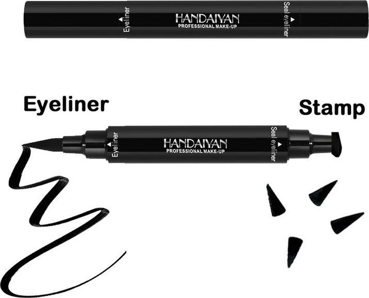 HANDAIYAN® | Eyeliner Met Wing Stempel | Zwarte Oog Stempel | 2 In 1 Eyeliner | Eyeliner Tool | Wing Eyeliner | Wing Stamp | 2 Stuks Per Verpakking 6 HANDAIYAN® | Eyeliner Met Wing Stempel | Zwarte Oog Stempel | 2 In 1 Eyeliner | Eyeliner Tool | Wing Eyeliner | Wing Stamp | 2 Stuks Per Verpakking - Afbeelding 4