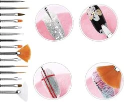 GUAPÀ - Penselen Set Roze Voor Nail Art / Acryl & Gel Nagels - Professional Nail Brushes - 15 Delig 12 GUAPÀ - Penselen Set Roze Voor Nail Art / Acryl & Gel Nagels - Professional Nail Brushes - 15 Delig -Cosmetica Serie Winkel 1200x984 1