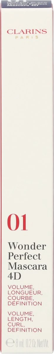 Clarins Wonder Perfect Mascara 4D Mascara - 01 Perfect Black - Zwart 13 Clarins Wonder Perfect Mascara 4D Mascara - 01 Perfect Black - Zwart - Afbeelding 11