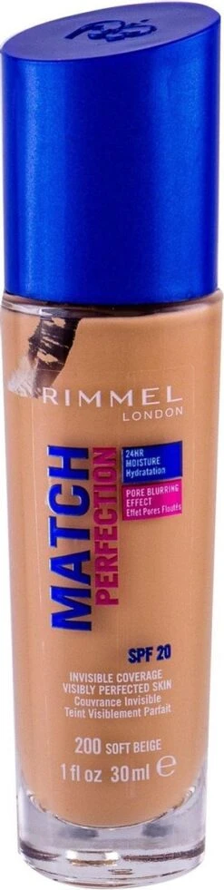 Rimmel London Match Perfection Foundation - 200 Soft Beige - Beige -Cosmetica Serie Winkel 302x1200 1
