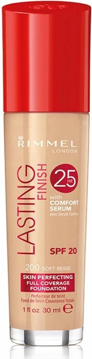 Rimmel London Lasting Finish Foundation - 200 Soft Beige 13 Rimmel London Lasting Finish Foundation - 200 Soft Beige - Afbeelding 11