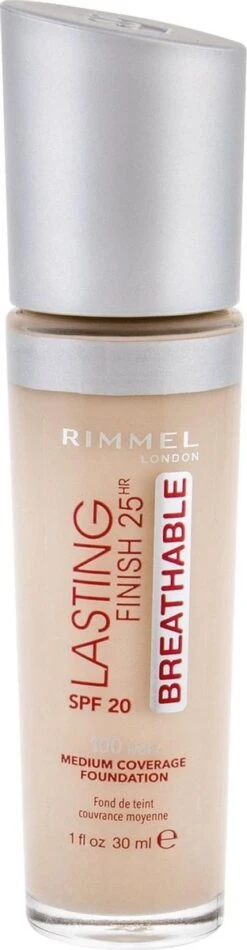 Rimmel London Rimmel Lasting Finish Breathable Foundation - 100 Ivory 30 Rimmel London Rimmel Lasting Finish Breathable Foundation - 100 Ivory -Cosmetica Serie Winkel 312x1200 4