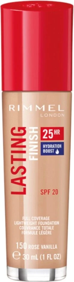 Rimmel London Lasting Finish Foundation - 150 Rose Vanilla -Cosmetica Serie Winkel 316x1200 1