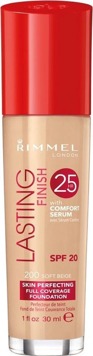 Rimmel London Lasting Finish Foundation - 200 Soft Beige 3 Rimmel London Lasting Finish Foundation - 200 Soft Beige