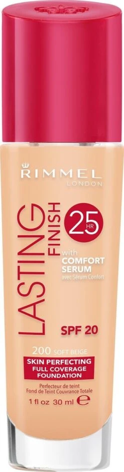 Rimmel London Lasting Finish Foundation - 200 Soft Beige 31 Rimmel London Lasting Finish Foundation - 200 Soft Beige -Cosmetica Serie Winkel 317x1200 3