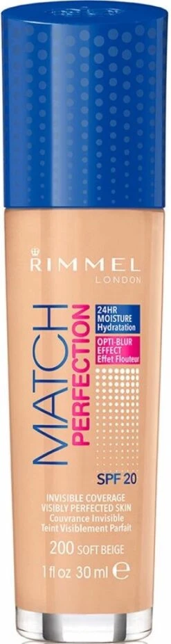 Rimmel London Match Perfection Foundation - 200 Soft Beige - Beige -Cosmetica Serie Winkel 320x1200 5