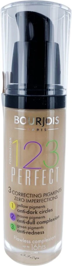 Bourjois 123 Perfect Foundation 057 Hâlé Clair -Cosmetica Serie Winkel 326x1200 1