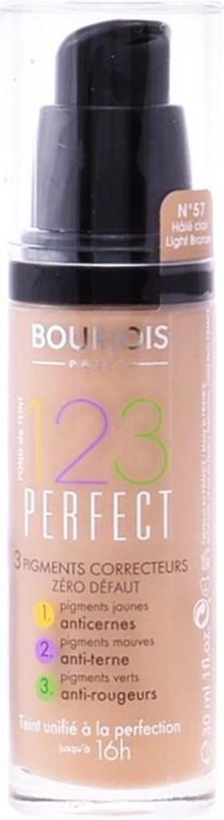 Bourjois 123 Perfect Foundation 057 Hâlé Clair -Cosmetica Serie Winkel 329x1200 4