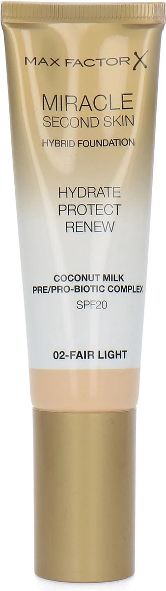 Max Factor Miracle Second Skin Foundation - 02 Fair Light 3 Max Factor Miracle Second Skin Foundation - 02 Fair Light