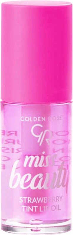 Golden Rose MISS BEAUTY STRAWBERRY TINT LIP OIL Super Zachte Lip Olie Voor Als Verzorging Of Over Je Lippenstift