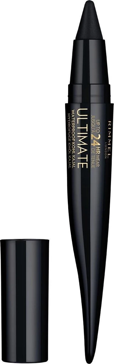 Rimmel London Ultimate Kohl Kajal - Eyeliner - Oogpotlood - 001 Black Obsidian - Waterproof - Zwart - 1.6 G 4 Rimmel London Ultimate Kohl Kajal - Eyeliner - Oogpotlood - 001 Black Obsidian - Waterproof - Zwart - 1.6 G - Afbeelding 2