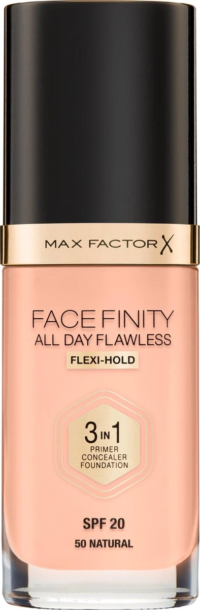 Max Factor Facefinity All Day Flawless 3-in-1 Liquid Foundation - 050 Natural 11 Max Factor Facefinity All Day Flawless 3-in-1 Liquid Foundation - 050 Natural - Afbeelding 9