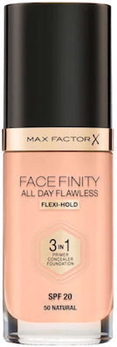 Max Factor Facefinity All Day Flawless 3-in-1 Liquid Foundation - 050 Natural 20 Max Factor Facefinity All Day Flawless 3-in-1 Liquid Foundation - 050 Natural - Afbeelding 18