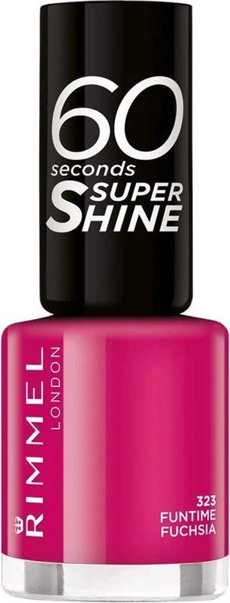 Rimmel London 60 Seconds Supershine Nagellak - 323 Funtime Fuchsia 8 Rimmel London 60 Seconds Supershine Nagellak - 323 Funtime Fuchsia - Afbeelding 6