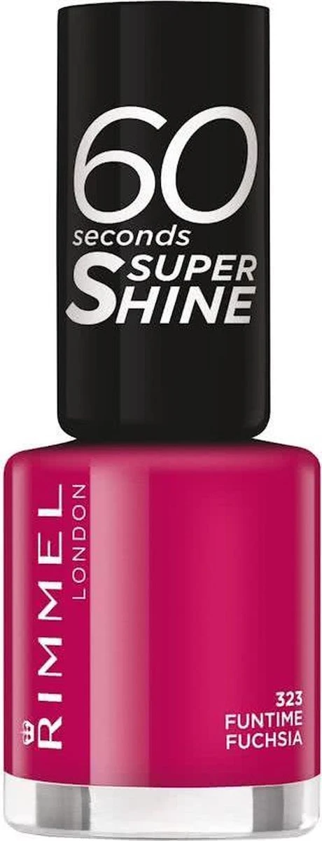 Rimmel London 60 Seconds Supershine Nagellak - 323 Funtime Fuchsia 11 Rimmel London 60 Seconds Supershine Nagellak - 323 Funtime Fuchsia - Afbeelding 9