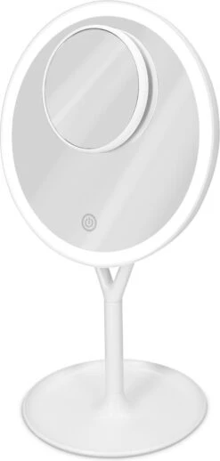 Navaris Make-up Spiegel Met Verlichting - Inclusief Kleinere Handspiegel Met 5x Vergroting - LED-verlichting Met Dim-functie - Wit 10 Navaris Make-up Spiegel Met Verlichting - Inclusief Kleinere Handspiegel Met 5x Vergroting - LED-verlichting Met Dim-functie - Wit -Cosmetica Serie Winkel 572x1200 4