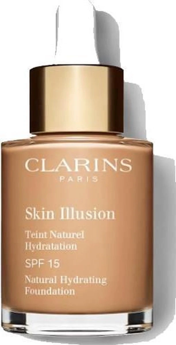 Clarins Skin Illusion Teint Naturel Hydratation - SPF 15 - Foundation - 111 Auburn - 30 Ml 10 Clarins Skin Illusion Teint Naturel Hydratation - SPF 15 - Foundation - 111 Auburn - 30 Ml - Afbeelding 8