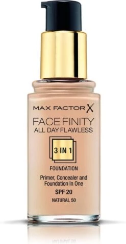 Max Factor Facefinity All Day Flawless 3-in-1 Liquid Foundation - 050 Natural 32 Max Factor Facefinity All Day Flawless 3-in-1 Liquid Foundation - 050 Natural -Cosmetica Serie Winkel 622x1200 2
