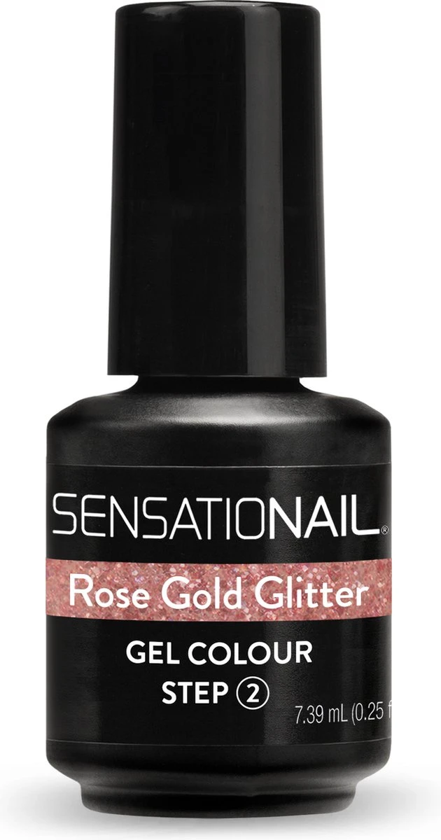 Sensationail Gel Color Nagellak - 71955 Rose Gold Glitter 4 Sensationail Gel Color Nagellak - 71955 Rose Gold Glitter - Afbeelding 2