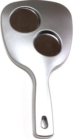 Handspiegel Trio - Spiegel Ø 13,5 Cm - 1X 3X & 5X Vergrotend - Zilver - Afmeting: 25 X 13,3 Cm. -Cosmetica Serie Winkel 653x1200 2