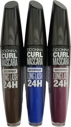 D'Donna - Curl Mascara - Blauw - Waterproof - 1 Flesje Met 8 Gram Inhoud -Cosmetica Serie Winkel 678x1200