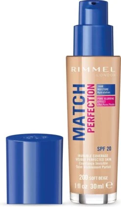 Rimmel London Match Perfection Foundation - 200 Soft Beige - Beige -Cosmetica Serie Winkel 700x1200 1
