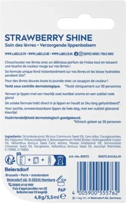 Labello Lippenbalsem Fruity Shine Strawberry Blister (5.5ml) -Cosmetica Serie Winkel 748x1200