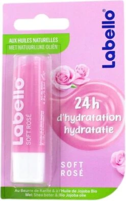 Labello - Lippenbalsem Soft Rosé - Lipverzorging - Lipbalm - Droge Lippen - 24 Uurs Werking - Dames - Meisjes - Kunststof - Roze -Cosmetica Serie Winkel 753x1200