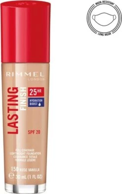 Rimmel London Lasting Finish Foundation - 150 Rose Vanilla -Cosmetica Serie Winkel 757x1200 1