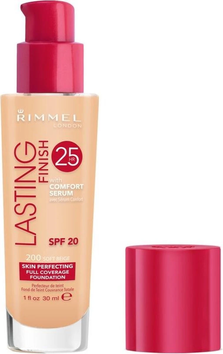 Rimmel London Lasting Finish Foundation - 200 Soft Beige 4 Rimmel London Lasting Finish Foundation - 200 Soft Beige - Afbeelding 2
