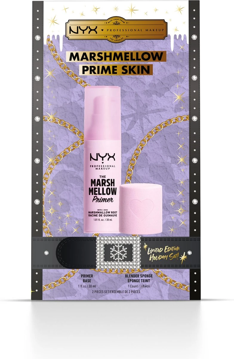 NYX Professional Makeup - Holidays 2022 Mrs Claus - Marshmellow Primer Giftset - Primer & Sponsje 4 NYX Professional Makeup - Holidays 2022 Mrs Claus - Marshmellow Primer Giftset - Primer & Sponsje - Afbeelding 2