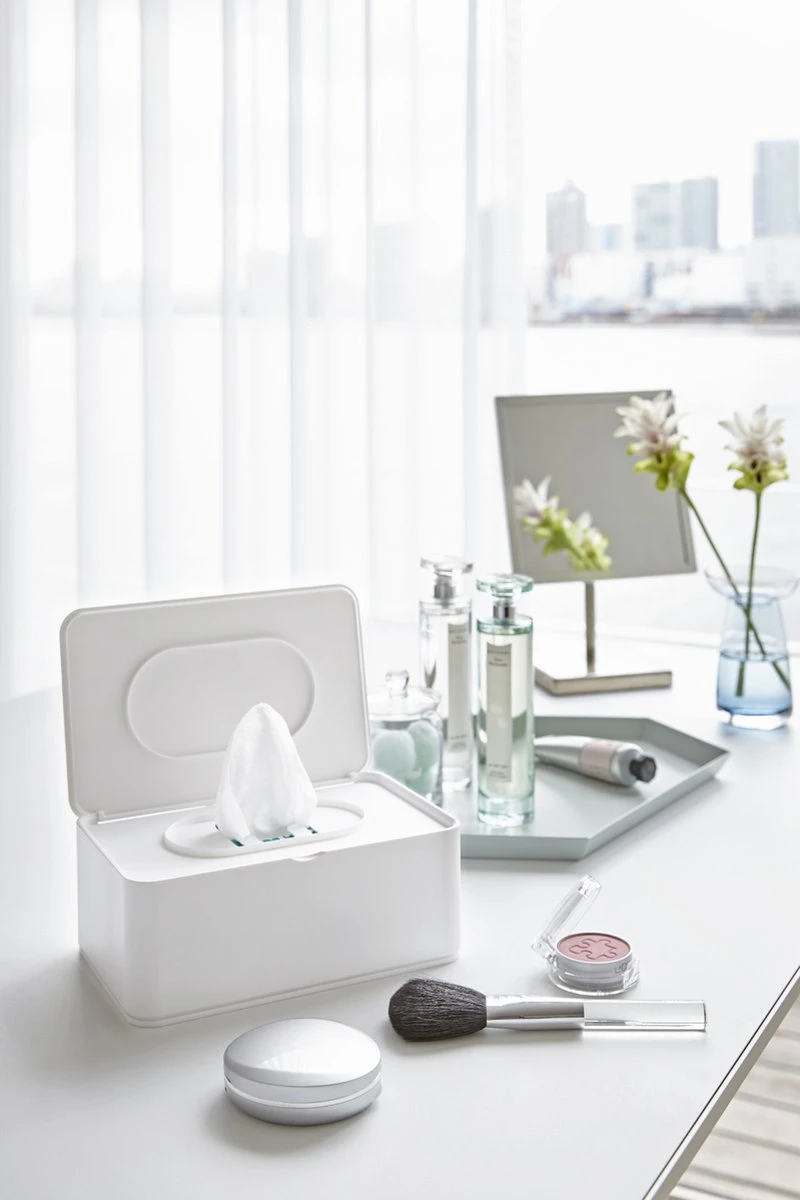 Yamazaki Bakje Voor Vochtige Doekjes - Wit - Met Deksel 10 Yamazaki Bakje Voor Vochtige Doekjes - Wit - Met Deksel - Afbeelding 8